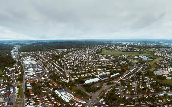 Drone aereo foto della città tedesca Heidenheim an der Brenz — Foto Stock