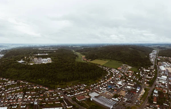 Drone aereo foto della città tedesca Heidenheim an der Brenz — Foto Stock