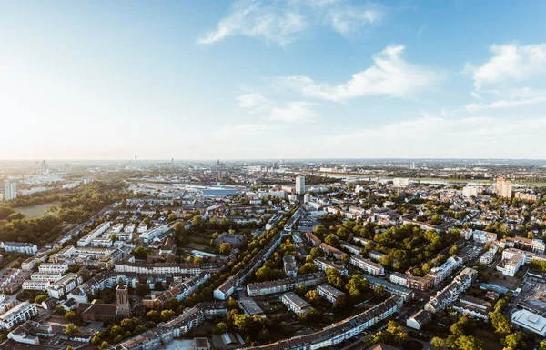Letecký snímek města Kolín nad Rýnem, Německo — Stock fotografie