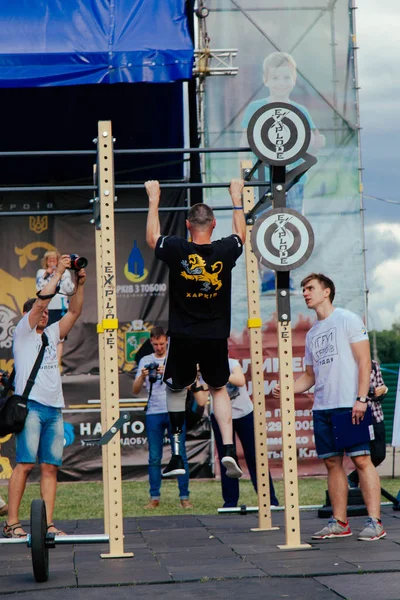 Sotto Marchio Giochi Eroi Stadio Del Crossfit Sportivo Tutte Competizioni — Foto Stock