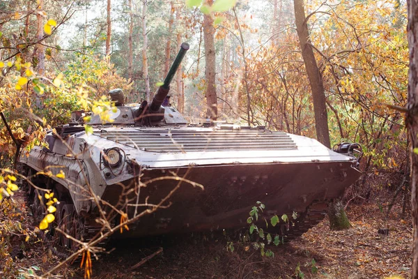 siperlerde Donbass Ukrayna kılık değiştirmiş gerçek muharebe tankları