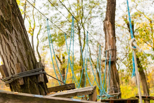 Actividades Aire Libre Parque Cuerdas Campamento Verano —  Fotos de Stock