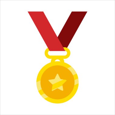 Üzerinde kırmızı kurdele ve yıldız olan bir altın madalya. Madalya başarı ve başarının sembolüdür.