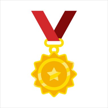 Üzerinde kırmızı kurdele ve yıldız olan bir altın madalya. Madalya başarı ve başarının sembolüdür.