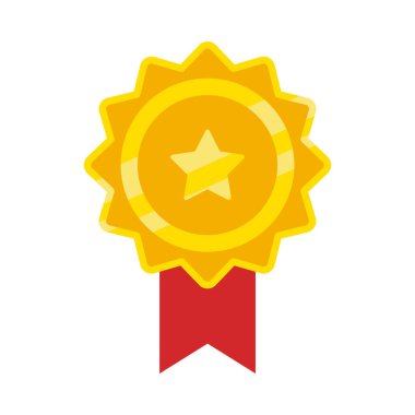 Etrafında kırmızı kurdele olan altın bir yıldız. Yıldız sarı bir daire ile çevrilidir. Başarı ve tanınma kavramı