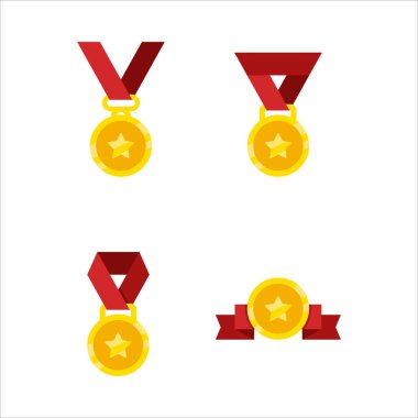 Kırmızı kurdeleli ve yıldızlı dört altın madalya. Madalyaların hepsi farklı boyutlarda ve şekillerde.