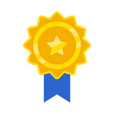 Etrafında mavi kurdele olan altın bir yıldız. Bu bir başarı ya da tanınma sembolü olabilir.