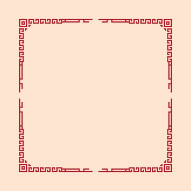 Beyaz arkaplanı olan kırmızı bir çerçeve. Çerçeve kare ve kırmızı bir sınırı var. Çerçeve basit ve zarif.