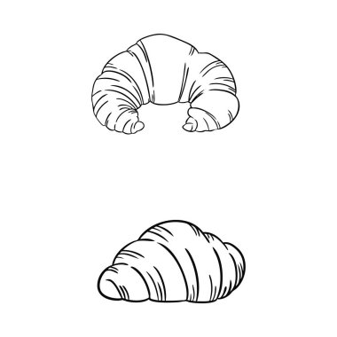 Bir kruvasan iki farklı pozisyonda gösterilir. İlk kruvasan üst yarısı kesilmiş, ikinci kruvasan ise üst yarısı kesilmiş ve alt yarısı kesilmiş olarak gösterilir.