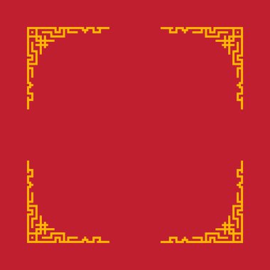 Siyah kenarlı kırmızı ve sarı bir çerçeve. Çerçeve bir resim veya metnin belirli bir alanını vurgulamak için kullanılır