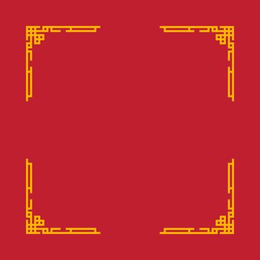 Siyah kenarlı kırmızı ve sarı bir çerçeve. Çerçeve temiz görünümlü basit bir tasarım. Kırmızı ve sarı renkler cesur bir renk yaratır.