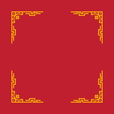 Sarı ve siyah çizgileri olan kırmızı bir arkaplan. Sarı çizgiler görüntünün çerçevesi. Çerçeve çok basit ve temiz.