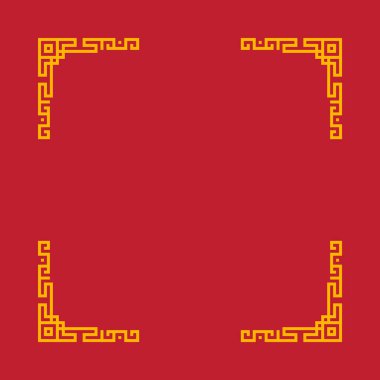 Sarı ve siyah çizgileri olan kırmızı bir arkaplan. Sarı çizgiler görüntünün çerçevesi. Çerçeve çok basit ve temiz.