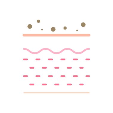 Pembemsi ten rengi olan bir yüz. Deri küçük beyaz noktalarla kaplıdır.