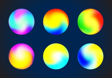 Degradeler şeklinde daire