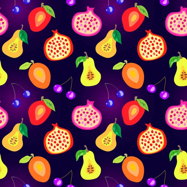 Лето вкусные фрукты — стоковый вектор