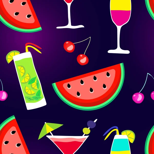 Letní chutné ovoce — Stockový vektor