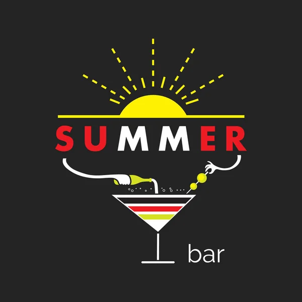 Logo barra de verano — Vector de stock
