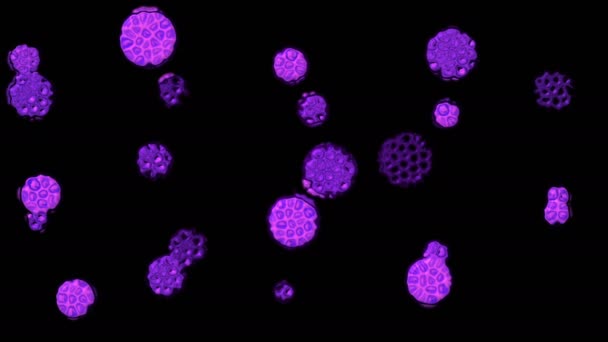 Gros plan image abstraite avec concept futuriste de cellule virale, rendu 3D, génération d'ordinateur 