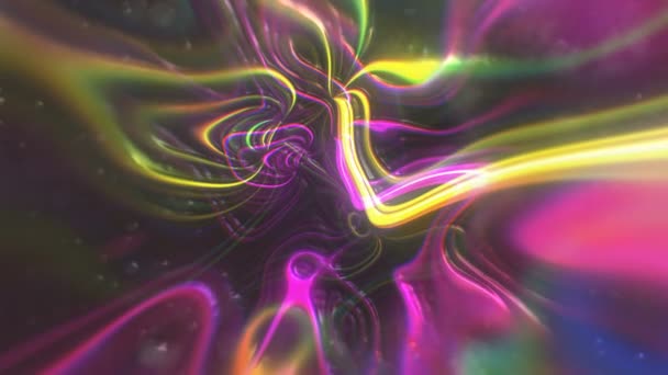 Astratto sfondo di energia bagliore con illusione visiva ed effetti d'onda, 3d rendering computer che genera — Video Stock