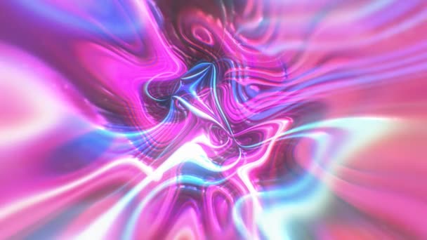 Абстрактный фон свечения энергии с визуальными иллюзиями и волновыми эффектами, 3D рендеринг компьютера — стоковое видео
