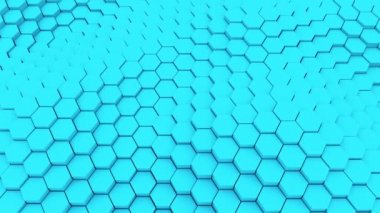 Birçok soyut geometrik altıgenler dalga, optik illüzyon, olarak bilgisayar oluşturulan 3B oluşturma