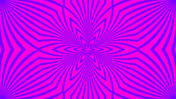 Hermoso caleidoscopio de simetría abstracta con líneas brillantes, fondo de representación 3d, generación de computadoras — Vídeo de stock