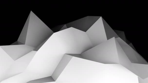 Paysage numérique lowpoly. Ordinateur abstrait générant arrière-plan. Illustration de technologie de rendu 3D pour les présentations — Video