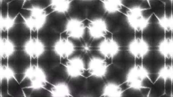 Mosaico con luces brillantes fractales, 3d ordenador de renderizado que genera fondo — Vídeo de stock