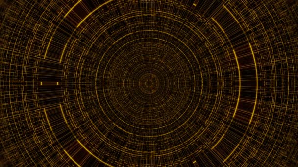 Circle with grid, abstract business science or computer technology background, 3d render backdrop, computer generated — Stock Video
