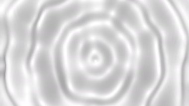 Beyaz sıvı yüzeyde yuvarlak dalgalanmalar, süt ya da krema dokusu, üç boyutlu resimleme, soyutlama