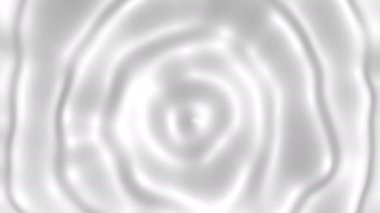 Beyaz sıvı yüzeyde yuvarlak dalgalanmalar, süt ya da krema dokusu, üç boyutlu resimleme, soyutlama