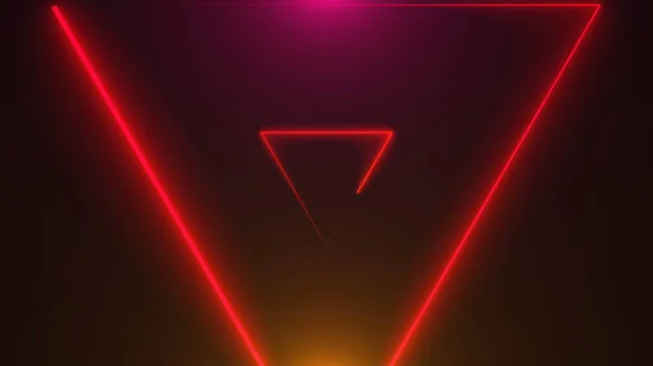 Sok neon háromszög terület, elvont számítógéppel generált háttér, 3d render — Stock Fotó