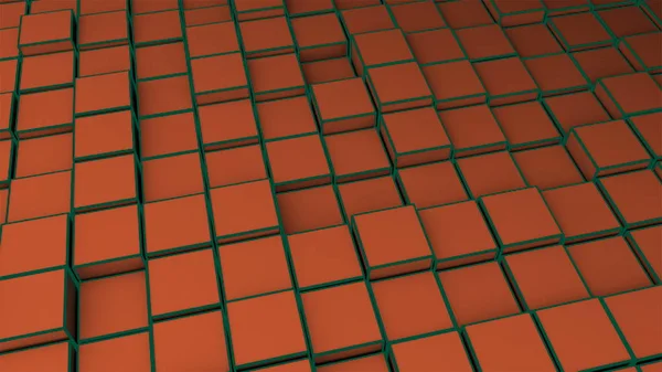 Many abstract cubes in space, modern computer generated 3D render backdrop