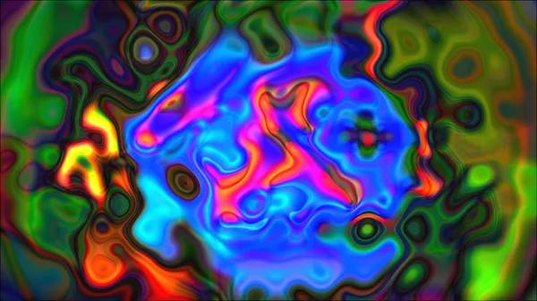 Psicodélico líquido, brillante abstracto 3D ordenador generado telón de fondo, fondo de malla de paleta de colores — Foto de Stock