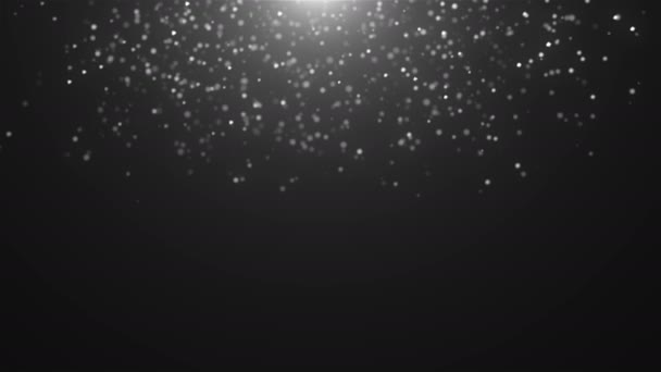 Abstract falling atmospheric snow in space, computer generated abstract background, 3D render — Stock Video