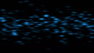 Soyut uçuş uzayda parlak parçacıkları bulanıklaştırır, bilgisayar tarafından oluşturulan soyut arkaplan, üç boyutlu oluşturma