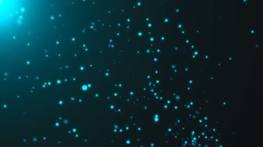 mavi parçacıklar yanıp sönüyor. Dijital zemin