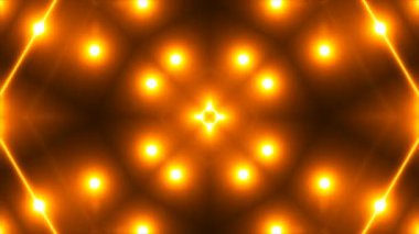 Soyut altın fraktal ışıklar, 3d render zemin, bilgisayar üreten