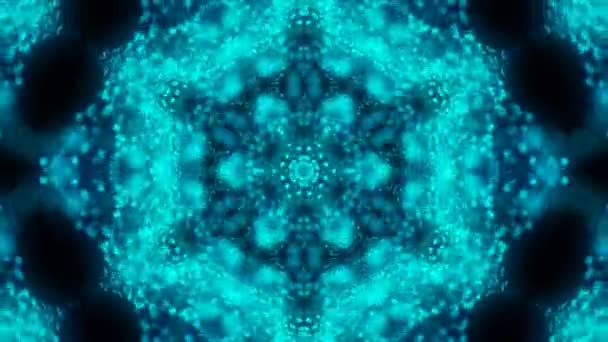Caleidoscopio abstracto hermoso - flor fractal, fondo de renderizado 3d, fondo generador de computadora — Vídeos de Stock