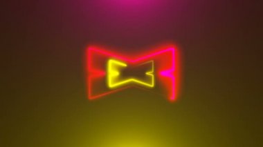 Birçok neon X şekil uzayda soyut bilgisayar oluşturulan fon, 3d render