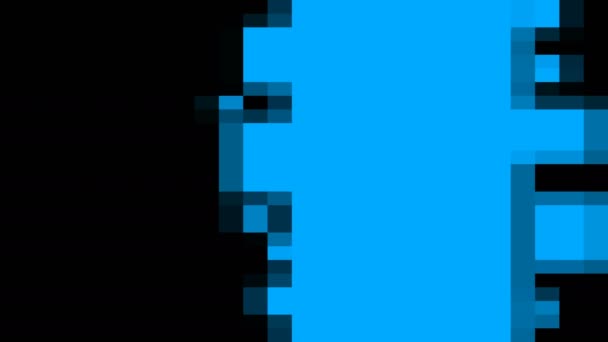 Яркий пиксельный фон с простыми формами - мультипликационное искусство, трехмерный фон рендеринга, компьютер генерируется — стоковое видео