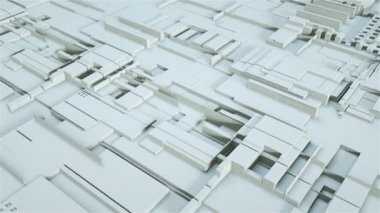 Sci fi alan yerleşim, üstten görünüm, 3d render illüstrasyon, oluşturulan bilgisayar arka plan