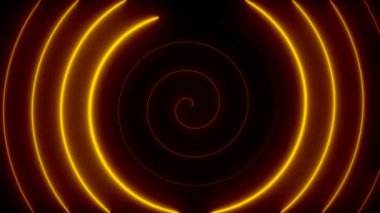 Soyut sarmal neon çizgiler, oluşturulan bilgisayar arka plan, 3d render