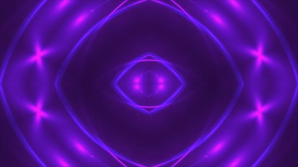 Luces fractales violetas abstractas, telón de fondo 3d, fondo generador de computadora — Vídeos de Stock