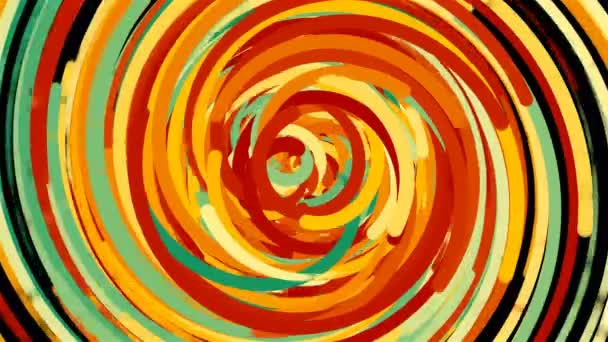 Líneas de círculo coloridas brillantes, fondo de estilo de dibujos animados, fondo abstracto moderno generado por computadora, renderizado 3d — Vídeos de Stock