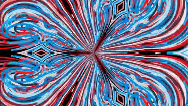 Kaleidoskop Barevnými Kruhové Čáry Počítač Generované Moderní Abstraktní Pozadí Vykreslování — Stock video