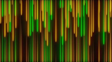 Birçok dikey neon aydınlatma hatları, soyut bilgisayar oluşturulan fon, 3d render