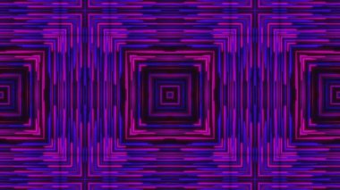 Güzel soyut simetri kaleydoskop parlak neon ile hat, 3d render zemin, bilgisayar üreten arka plan