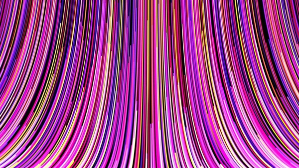Muitas linhas verticais de banda brilhante, abstrata computador gerado pano de fundo, renderização 3D . — Fotografia de Stock